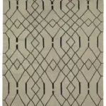 Söküntü Bej Geometrik Yün El Dokuma Kilim-248x362