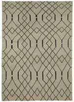 Söküntü Bej Geometrik Yün El Dokuma Kilim-248x362