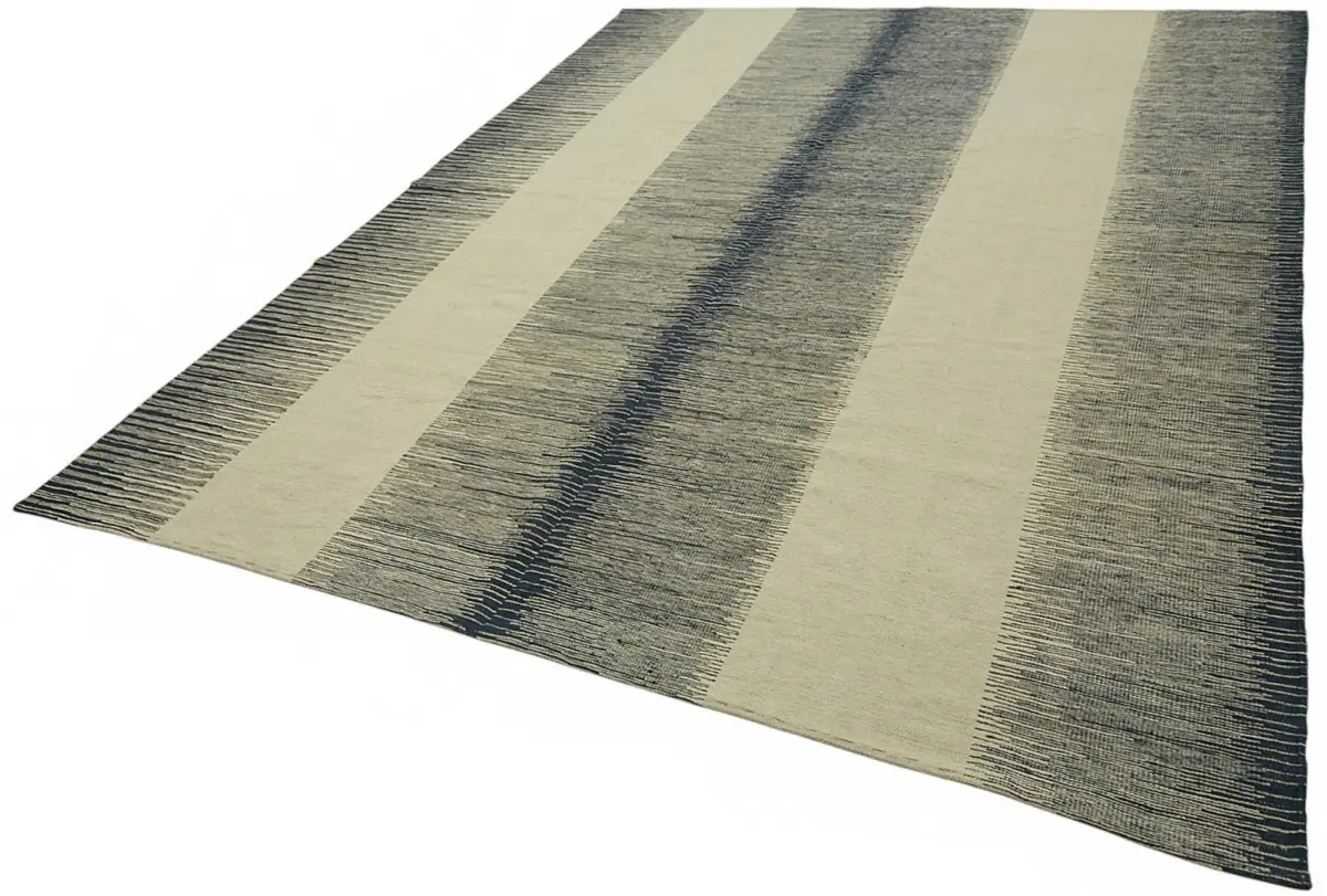 Söküntü Mavi Çizgili Yün El Dokuma Kilim-247x332 - Görsel 3