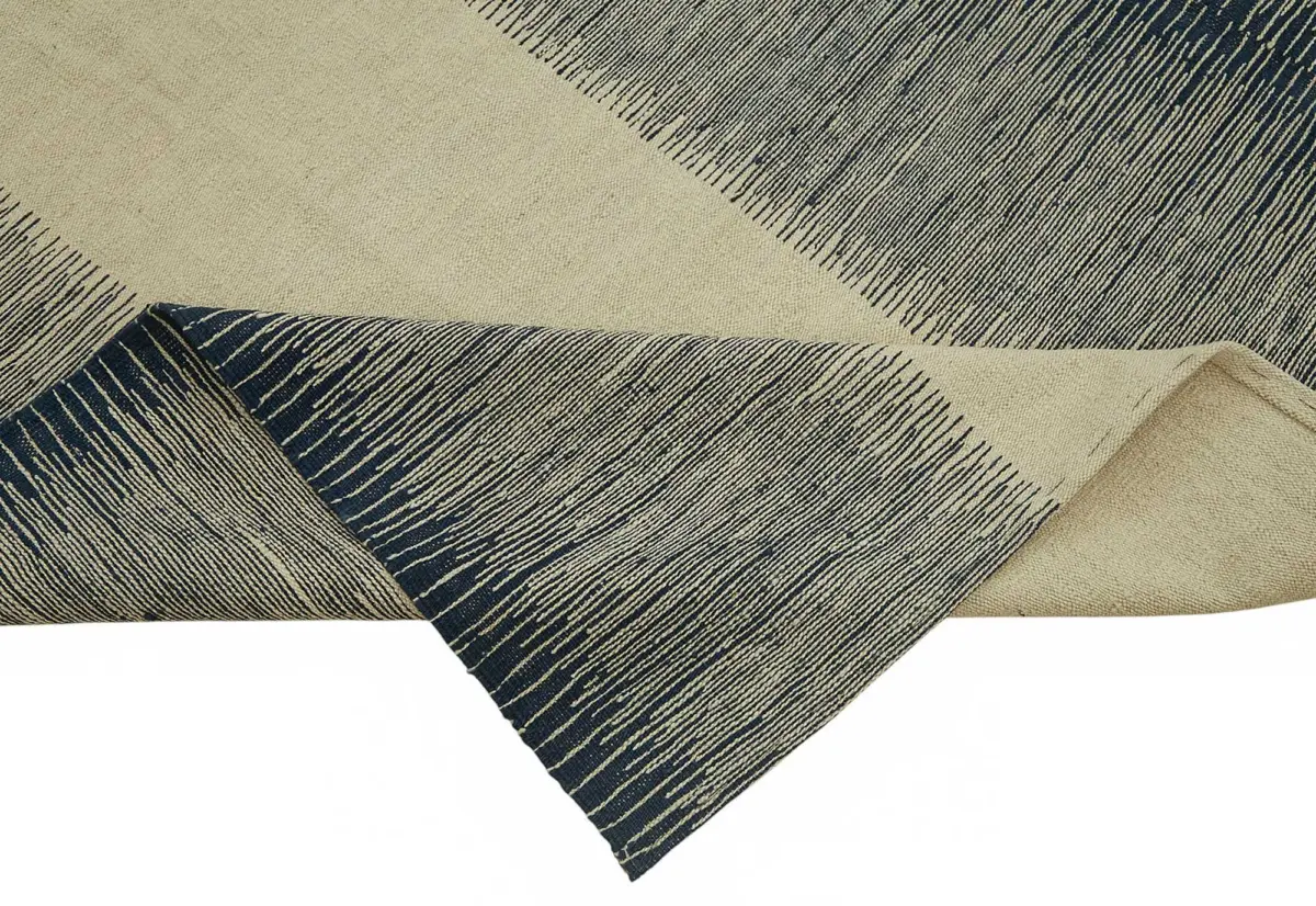 Söküntü Mavi Çizgili Yün El Dokuma Kilim-247x332 - Görsel 6