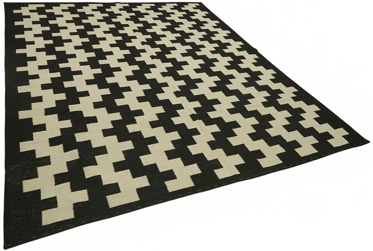 Söküntü Bej Çizgili Yün El Dokuma Kilim-247x296 - Görsel 2