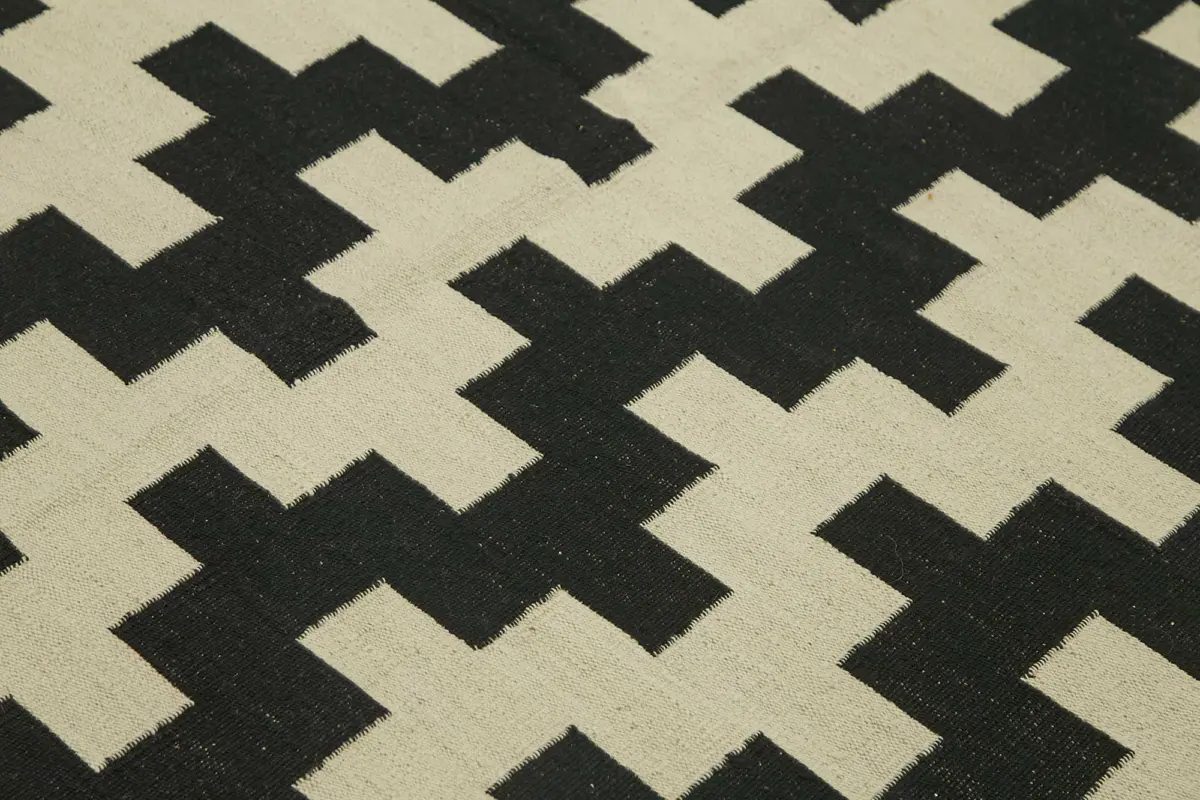 Söküntü Bej Çizgili Yün El Dokuma Kilim-247x296 - Görsel 5