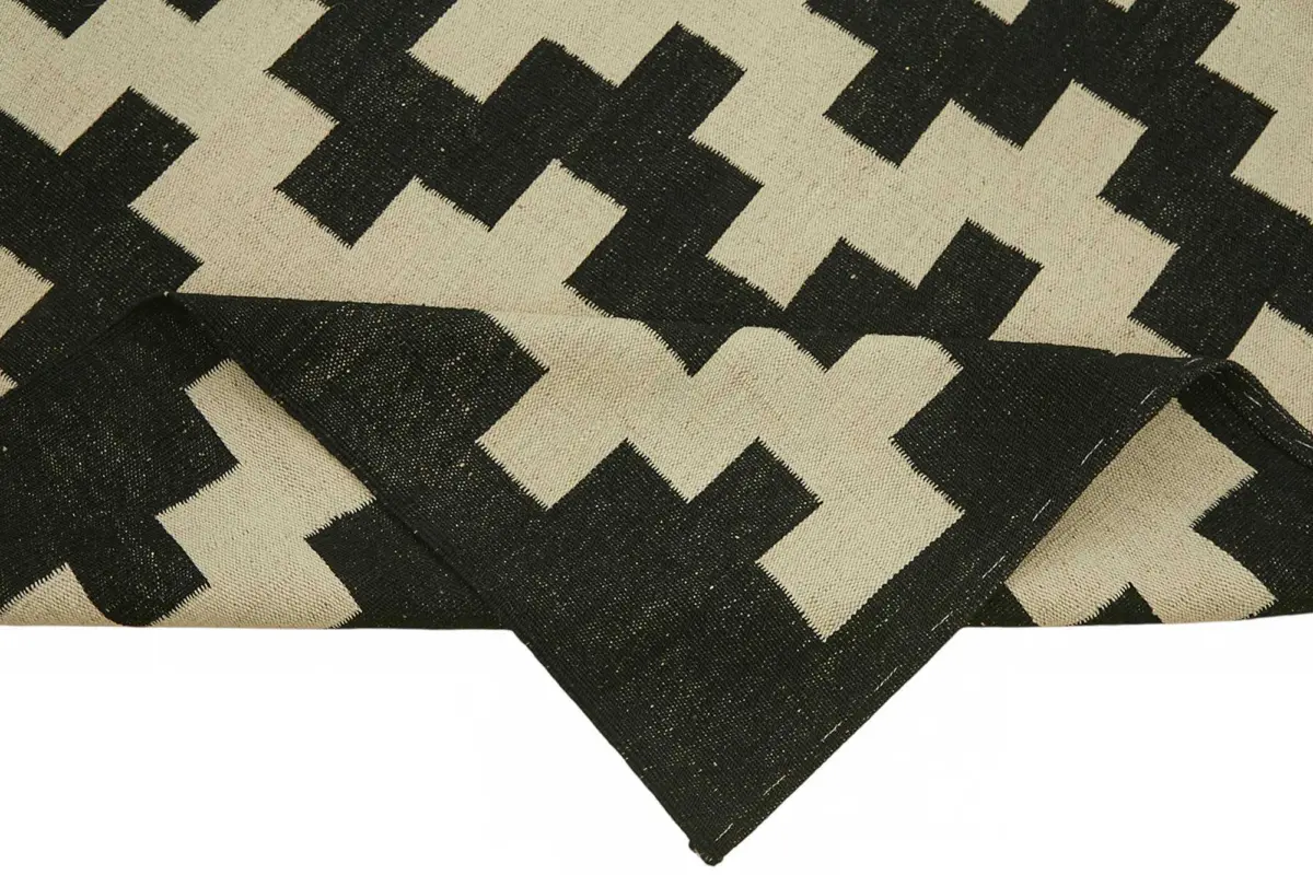 Söküntü Bej Çizgili Yün El Dokuma Kilim-247x296 - Görsel 6