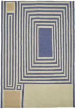 Söküntü Mor Çizgili Yün El Dokuma Kilim-250x356