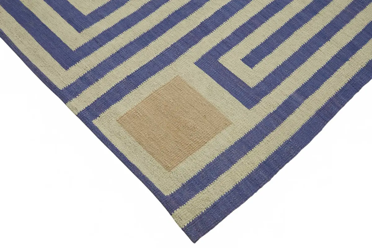 Söküntü Mor Çizgili Yün El Dokuma Kilim-250x356 - Görsel 4