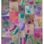 Patchwork Multi Pamuk Üzerine Yün El Dokuma Kilim-250x299