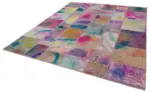 Patchwork Multi Pamuk Üzerine Yün El Dokuma Kilim-246x297 - Görsel 3