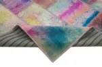 Patchwork Multi Pamuk Üzerine Yün El Dokuma Kilim-246x297 - Görsel 6
