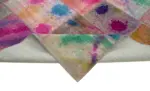 Patchwork Multi Pamuk Üzerine Yün El Dokuma Kilim-307x404 - Görsel 6