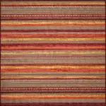 Vella Çizgili Multi Polyester ve Pamuklu Yıkanabilir Kaydırmaz Taban Dijital Baskı Halı - Görsel 5