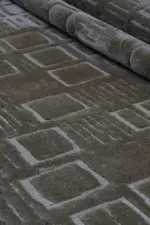 Harbor Modern Kahverengi Polyester Makine Halısı - Görsel 6