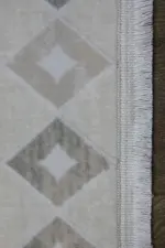Copcut Modern Krem Akrilik Makine Halısı - Görsel 3