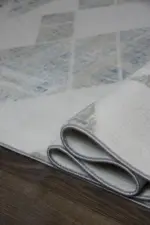 Avez Modern Krem Akrilik Makine Halısı - Görsel 6