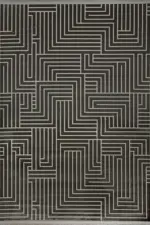 Martano Modern Antrasit Akrilik Makine Halısı