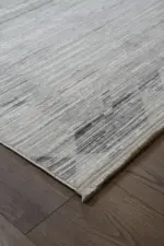 Sonnac Çerçeveli Gri Polyester Makine Halısı - Görsel 2