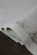 Pessac Çerçeveli Göbekli Krem Polyester Makine Halısı - Görsel 6