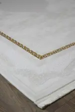 Hales Çerçerveli Krem Akrilik Makine Halısı - Görsel 2