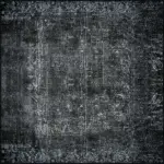 Barris Klasik Siyah Polyester ve Pamuklu Yıkanabilir Kaydırmaz Taban Dijital Baskı Halı - Görsel 5