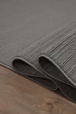 Donaci Modern Antrasit Polyester Makine Halısı - Görsel 6