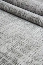 Lepre Modern Krem Antrasit Çizgili Akrilik Makine Halısı - Görsel 7