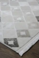 Copcut Modern Krem Akrilik Makine Halısı - Görsel 2