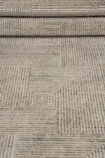 Dion Modern Krem Gri Desenli Polyester Makine Halısı - Görsel 5