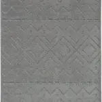 Lunda Modern Gri Yıkanabilir Polyester Makine Halısı