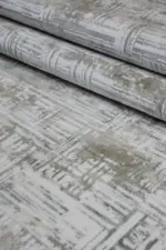 Lübet Modern Krem Vizon Çizgili Akrilik Makine Halısı - Görsel 7