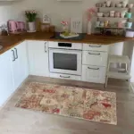 Salamanca Patchwork Bej Polyester ve Pamuklu Yıkanabilir Kaydırmaz Taban Dijital Baskı Halı - Görsel 4