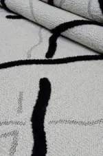 Fawley Modern Beyaz Polyester Makine Halısı - Görsel 7