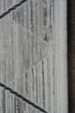 Malte Modern Gri Polyester Makine Halısı - Görsel 3