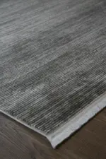 Lonrai Modern Antrasit Akrilik Makine Halısı - Görsel 2