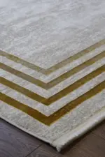 Haute Çerçeveli Gri Polyester Makine Halısı - Görsel 2