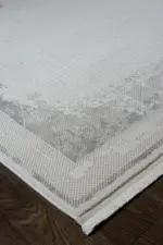 Yuncos Çerçeveli Krem Akrilik Makine Halısı - Görsel 2