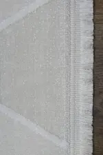 Driel Modern Krem Akrilik Makine Halısı - Görsel 3