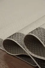 Botany Krem Antrasit Çizgili Modern Sisal Makine Halısı - Görsel 6