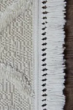 Stonor Modern Beyaz Polyester Makine Halısı - Görsel 3