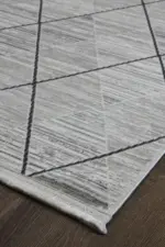 Malte Modern Gri Polyester Makine Halısı - Görsel 2