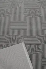 Verona Modern Antrasit Bohem Modeli Akrilik Makine Halısı - Görsel 5