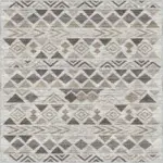 Primo Geometrik Gri Polyester ve Pamuklu Yıkanabilir Kaydırmaz Taban Dijital Baskı Halı - Görsel 5