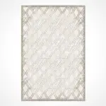 Gabella Geometrik Bej Akrilik Pamuk Tabanlı Makine Halısı - Görsel 2
