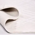 Gabella Geometrik Bej Akrilik Pamuk Tabanlı Makine Halısı - Görsel 4