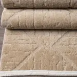 Fraia Geometrik Kahverengi Pamuk ve Polyester Makine Halısı - Görsel 5