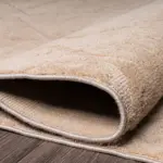 Fraia Geometrik Kahverengi Pamuk ve Polyester Makine Halısı - Görsel 3