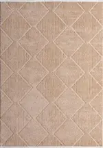 Fraia Geometrik Kahverengi Pamuk ve Polyester Makine Halısı