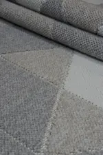 Viano Modern Krem,Vizon,Gri Polyester Makine Halısı - Görsel 6