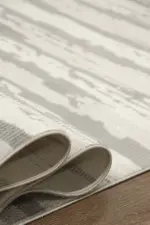 Forges  Modern Bej Polyester Makine Halısı - Görsel 6