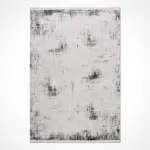 Capua Modern Gri Polyester Kaydırmaz Taban Makine Halısı - Görsel 2