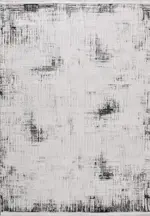 Capua Modern Gri Polyester Kaydırmaz Taban Makine Halısı