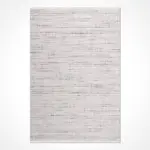 Polla Modern Beyaz Polyester Kaydırmaz Taban Makine Halısı - Görsel 2